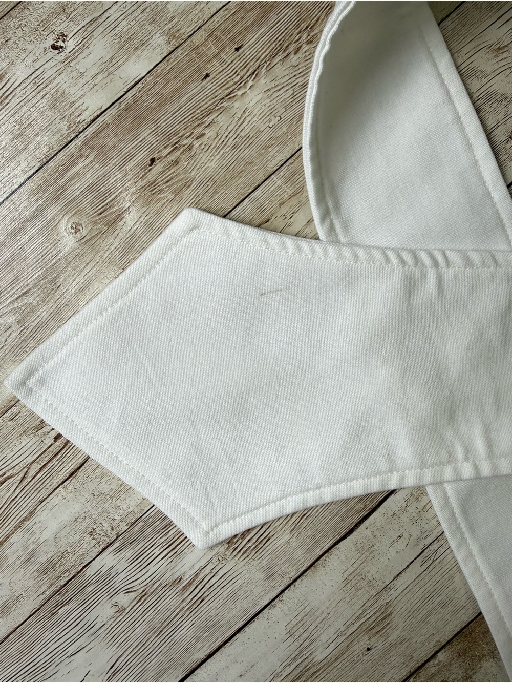 Commense White Linen Blend V Neck Bow Belt Midi Dress Slit NWT Small - Picture 15 of 15